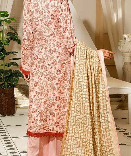 Daman Print Lawn'22 D#1518 Peach