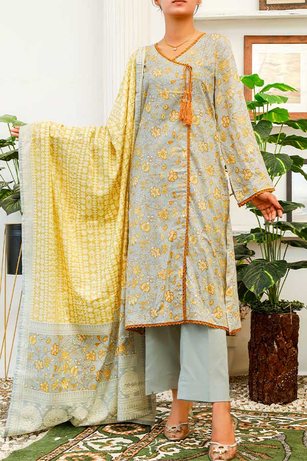 Daman Print Lawn'22 D#1518 Grey