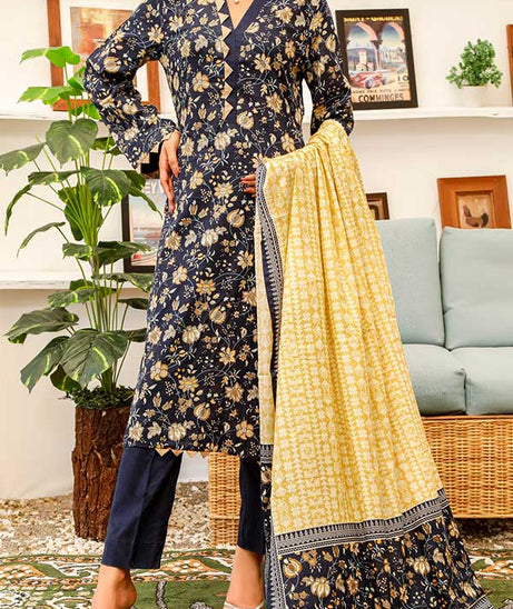 Daman Print Lawn'22 D#1518 Blue