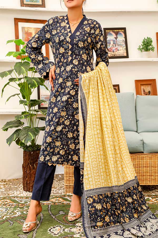 Daman Print Lawn'22 D#1518 Blue