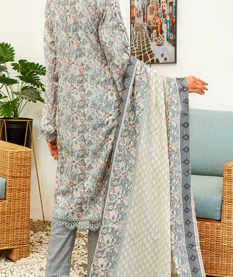 Daman Print Lawn'22 D#1519 Grey