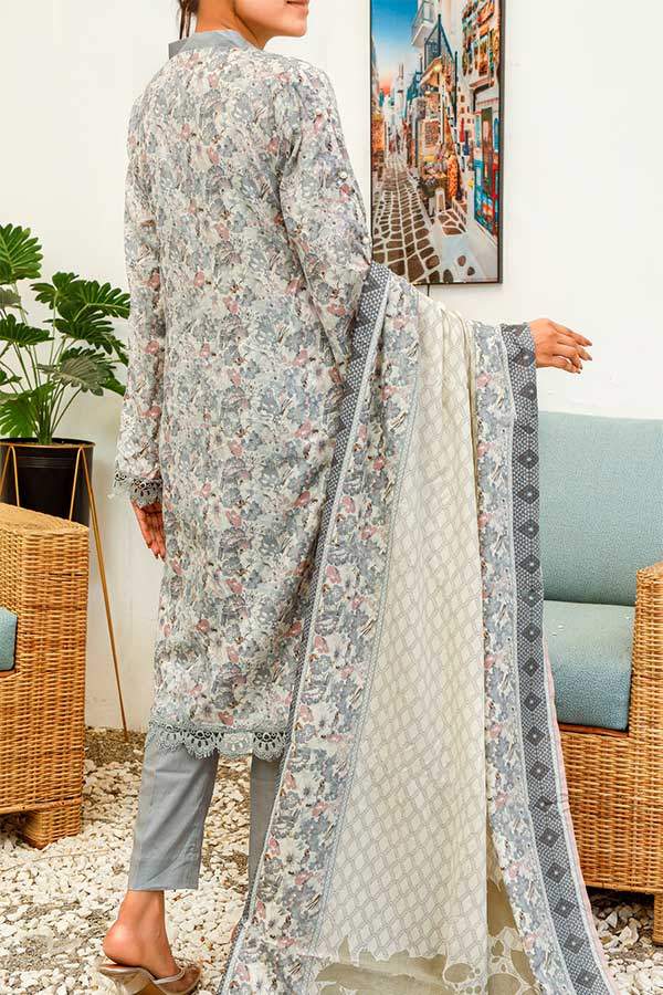 Daman Print Lawn'22 D#1519 Grey