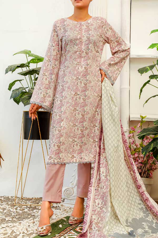 Daman Print Lawn'22 D#1519 T Pink