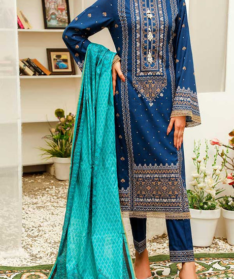 Daman Print Lawn'22 D#1529 Nevy Blue