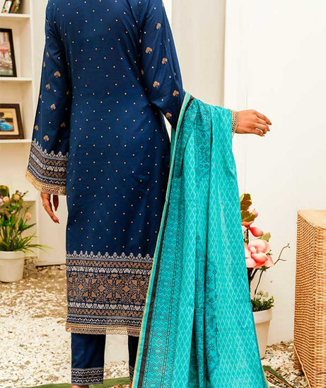 Daman Print Lawn'22 D#1529 Nevy Blue