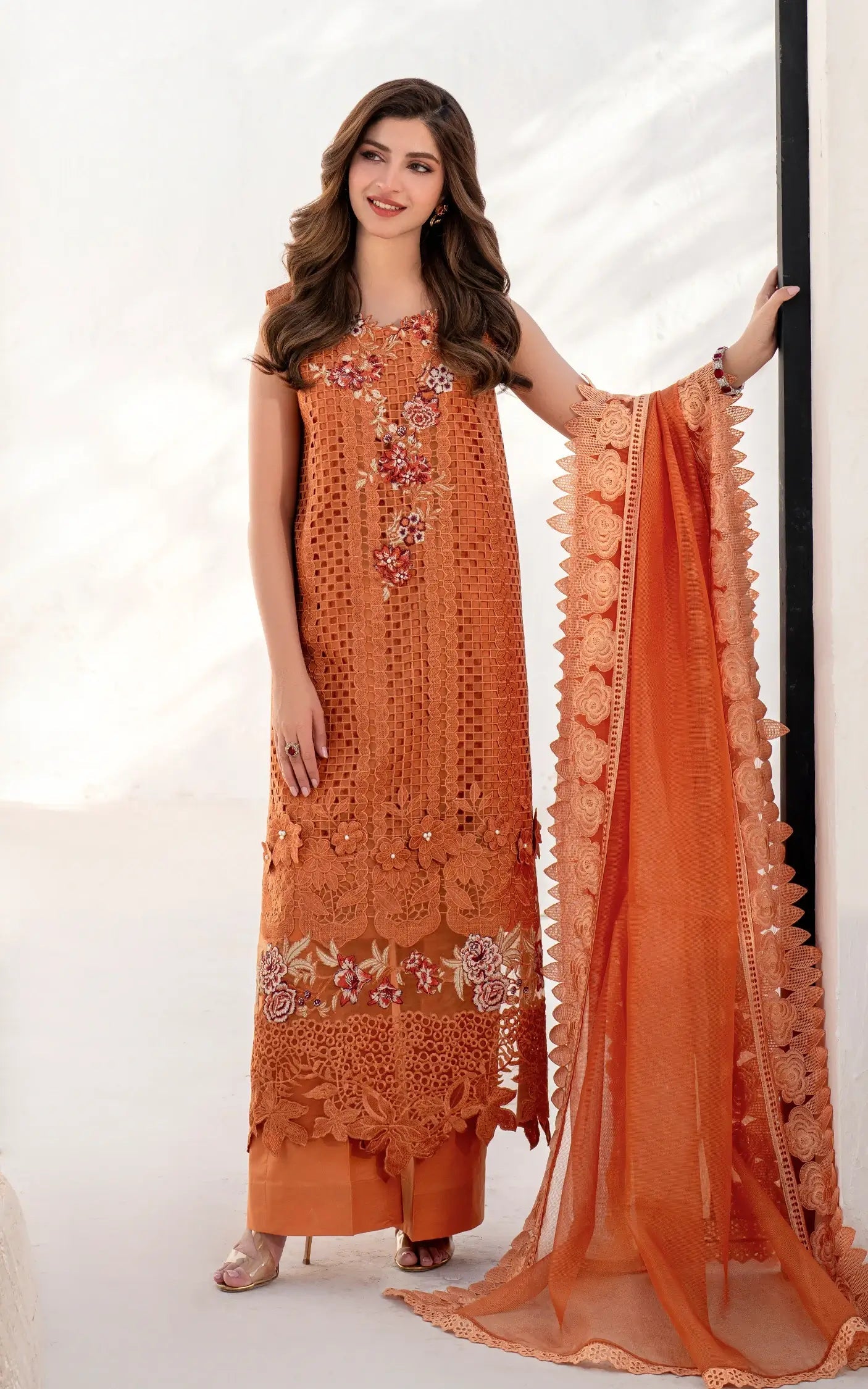 Asifa & Nabeel Azalia Luxury Lawn'25 Day lily (AZL25-07)