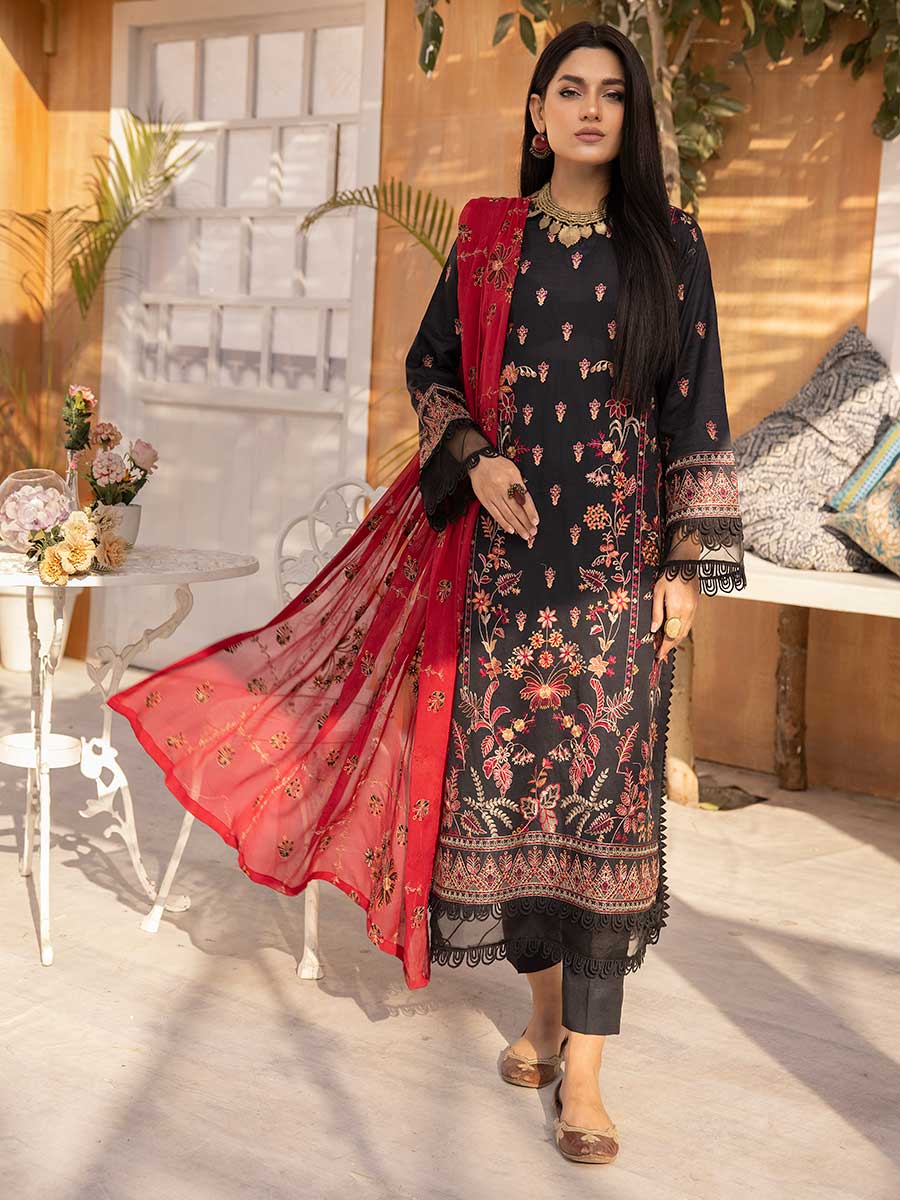 Aalaya De Lace Emb Lawn'23 Vol#01 D#01