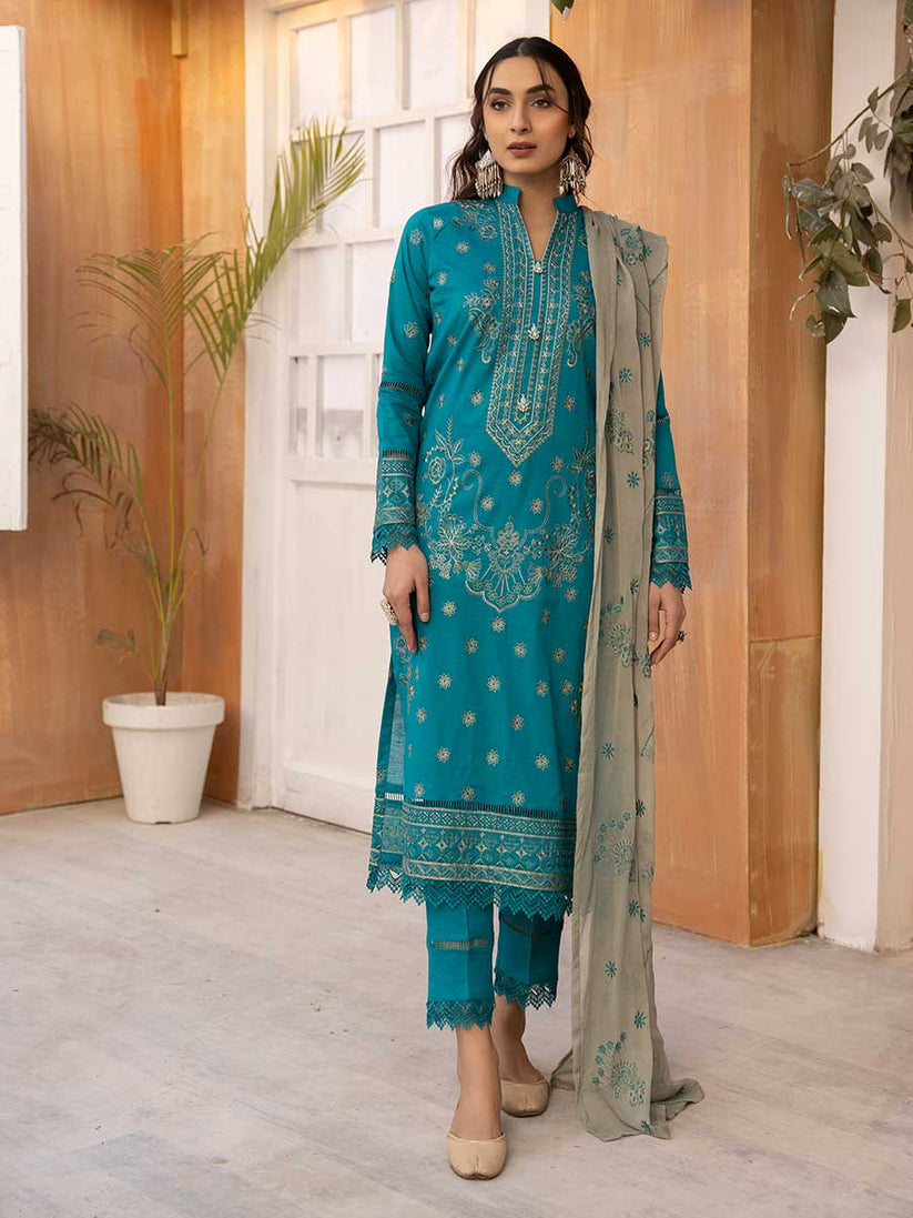 Aalaya De Lace Emb Lawn'23 Vol#01 D#03