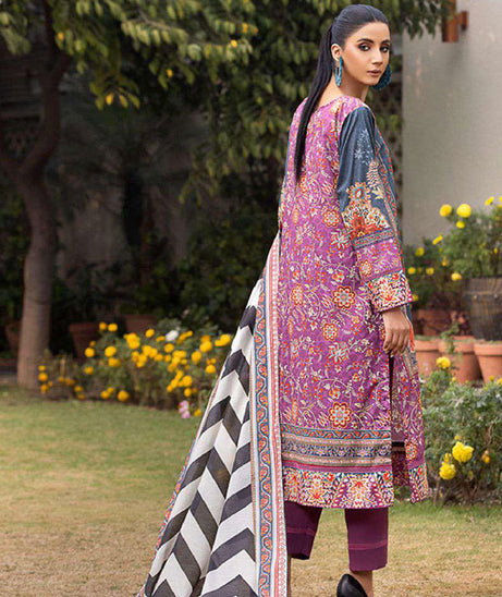 Deeba S/S Digital Lawn`23 D#1 (Ash White)