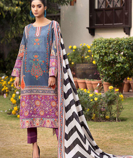 Deeba S/S Digital Lawn`23 D#1 (Ash White)