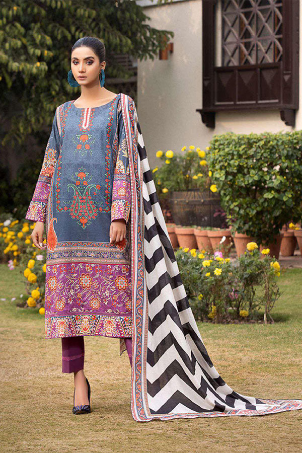 Deeba S/S Digital Lawn`23 D#1 (Ash White)