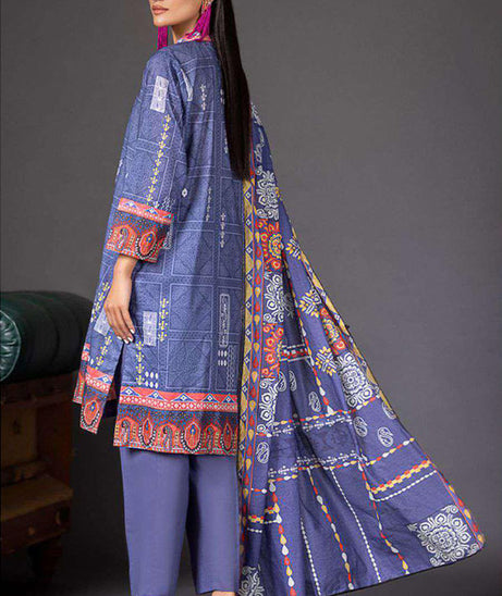 Deeba S/S Digital Lawn`23 D#1 (Blue)