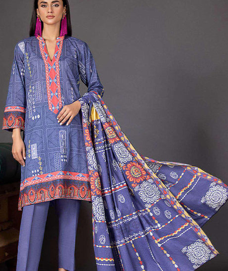 Deeba S/S Digital Lawn`23 D#1 (Blue)