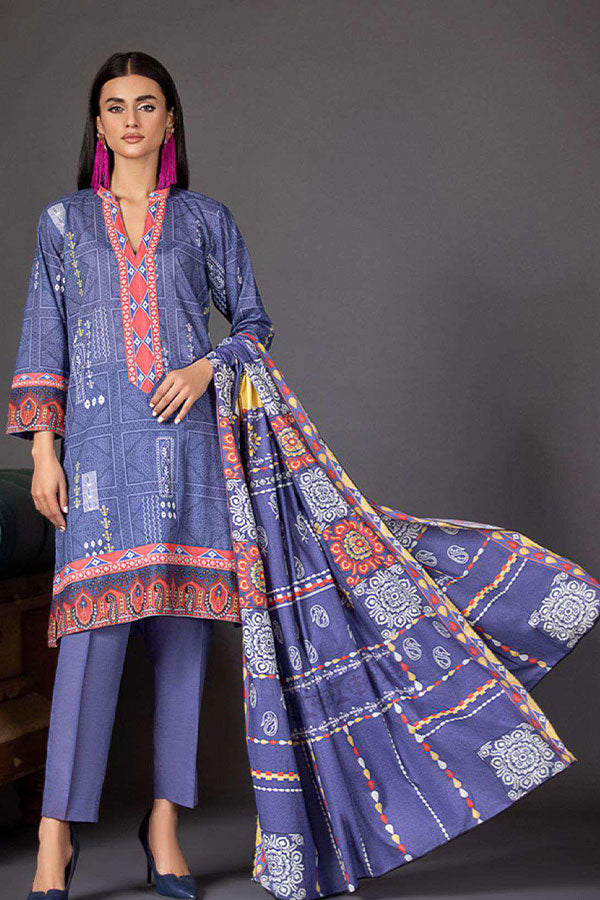Deeba S/S Digital Lawn`23 D#1 (Blue)