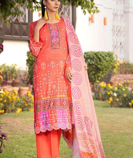 Deeba S/S Digital Lawn`23 D#1 (Carrot)