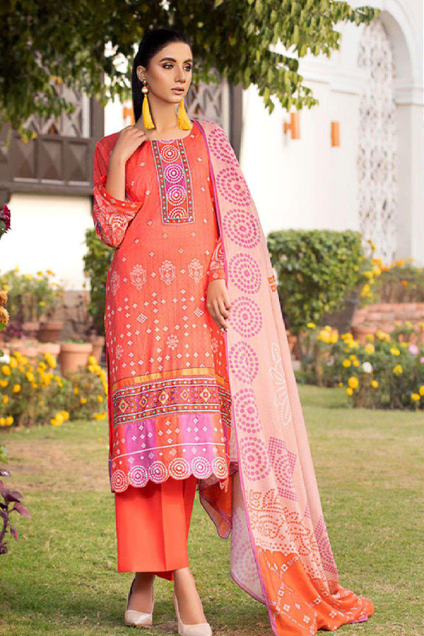 Deeba S/S Digital Lawn`23 D#1 (Carrot)
