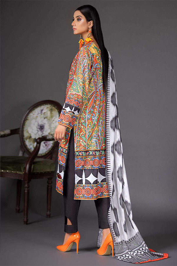 Deeba S/S Digital Lawn`23 D#1 (Orange)