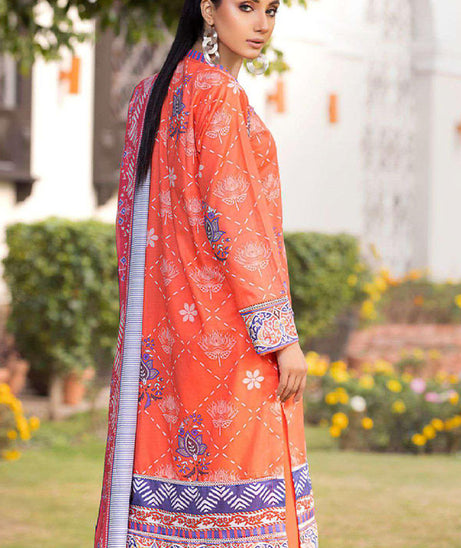 Deeba S/S Digital Lawn`23 D#1 (Pink)