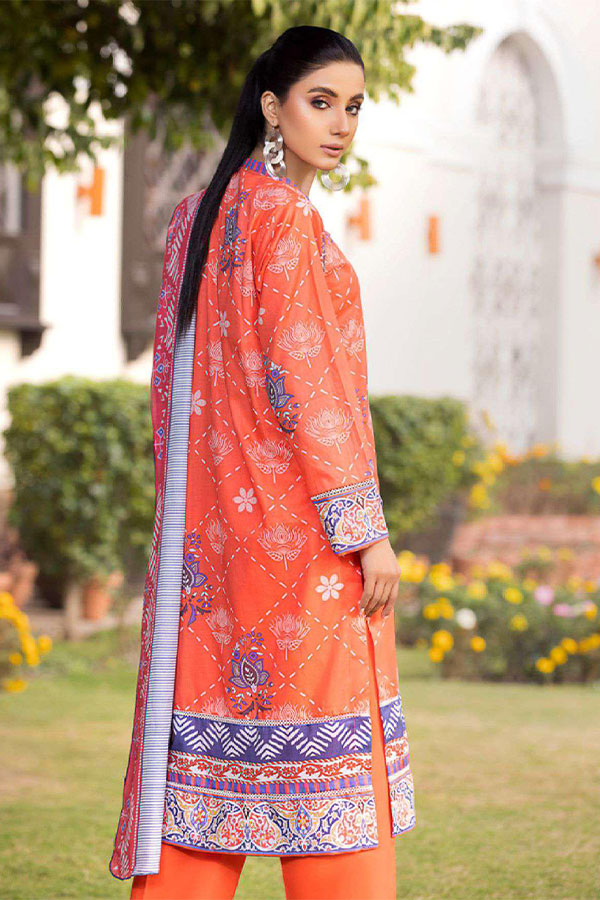Deeba S/S Digital Lawn`23 D#1 (Pink)