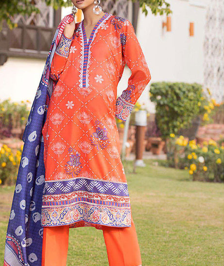 Deeba S/S Digital Lawn`23 D#1 (Pink)