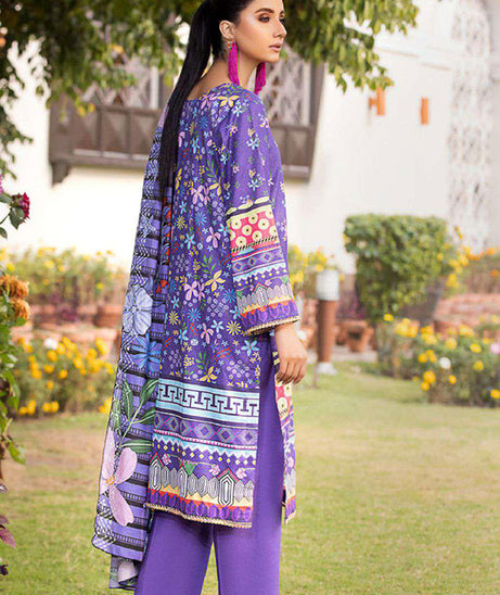Deeba S/S Digital Lawn`23 D#1 (Purple)