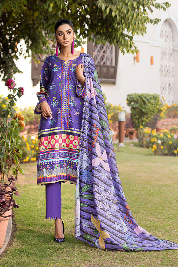 Deeba S/S Digital Lawn`23 D#1 (Purple)