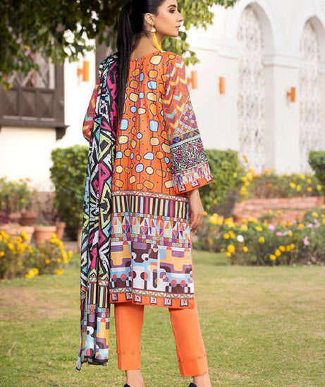 Deeba S/S Digital Lawn`23 D#1 (Rust)