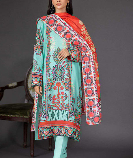 Deeba S/S Digital Lawn`23 D#1 (Sea Green)