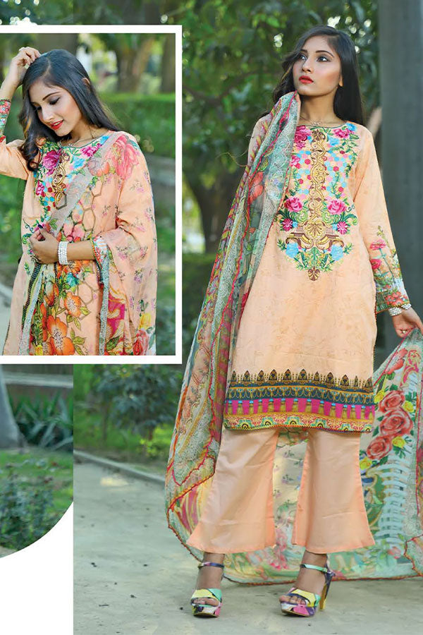 Desert Rose Emb Lawn`20 D#02