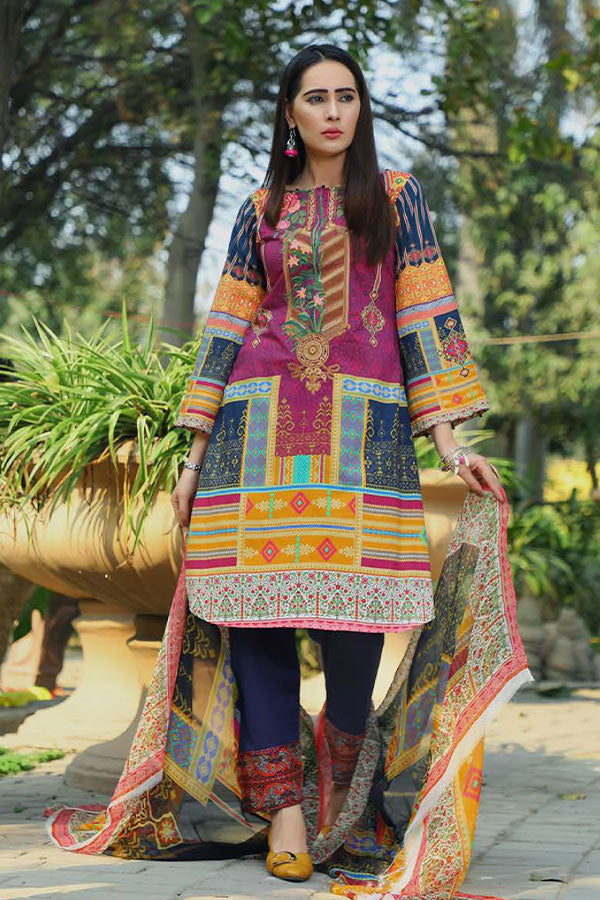 Desert Rose Emb Lawn`20 D#20
