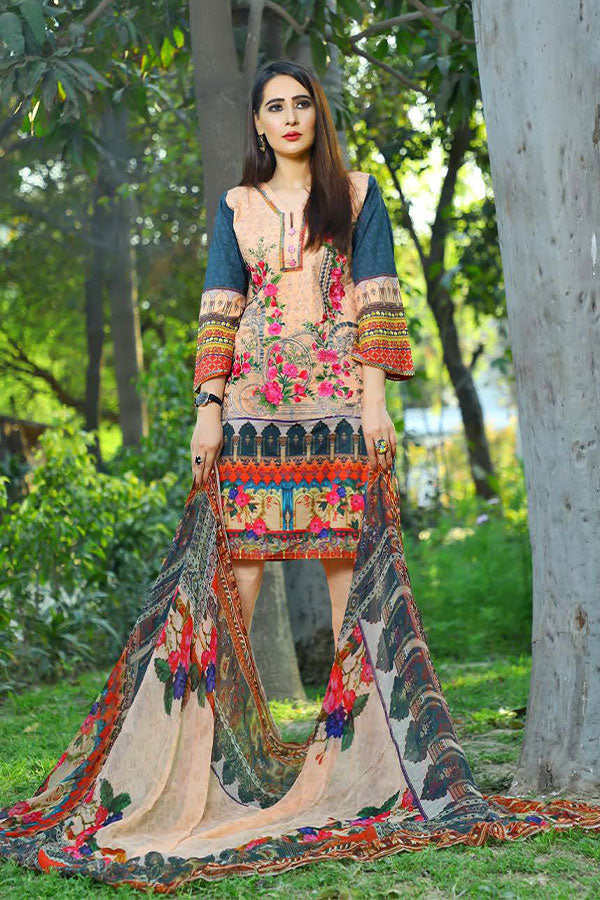 Desert Rose Emb Lawn`20 D#05