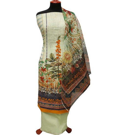E9 D/Lawn Organza Dupatta`22 D#8184 Pista