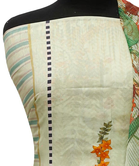 E9 D/Lawn Organza Dupatta`22 D#8184 Pista