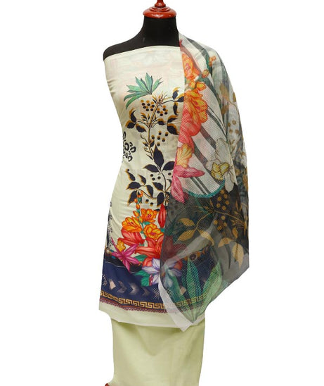 E9 D/Lawn Organza Dupatta`22 D#8186 P Green