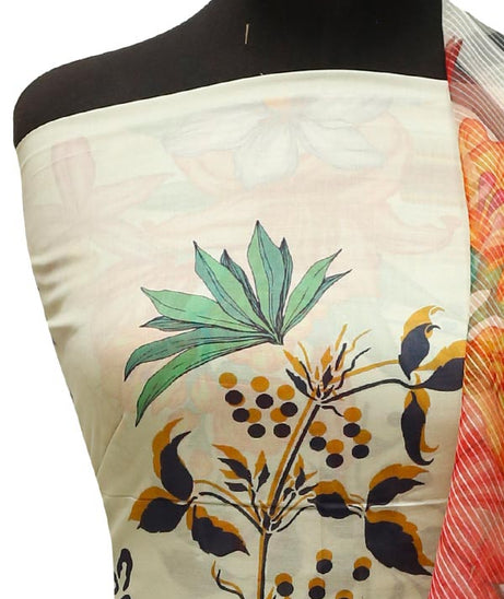 E9 D/Lawn Organza Dupatta`22 D#8186 P Green