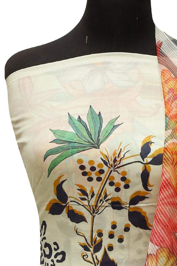 E9 D/Lawn Organza Dupatta`22 D#8186 P Green