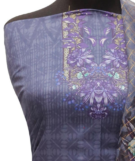 E9 D/Lawn Organza Dupatta`22 D#8190 Blue