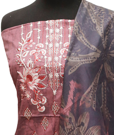 E9 Digital Scalip E/Lawn Dupatta`22 D#8142 L Maroon