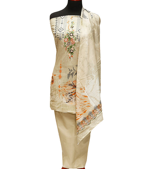 E9 Digital Scalip E/Lawn Dupatta`22 D#8146 Skin
