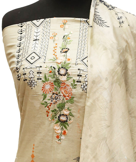E9 Digital Scalip E/Lawn Dupatta`22 D#8146 Skin