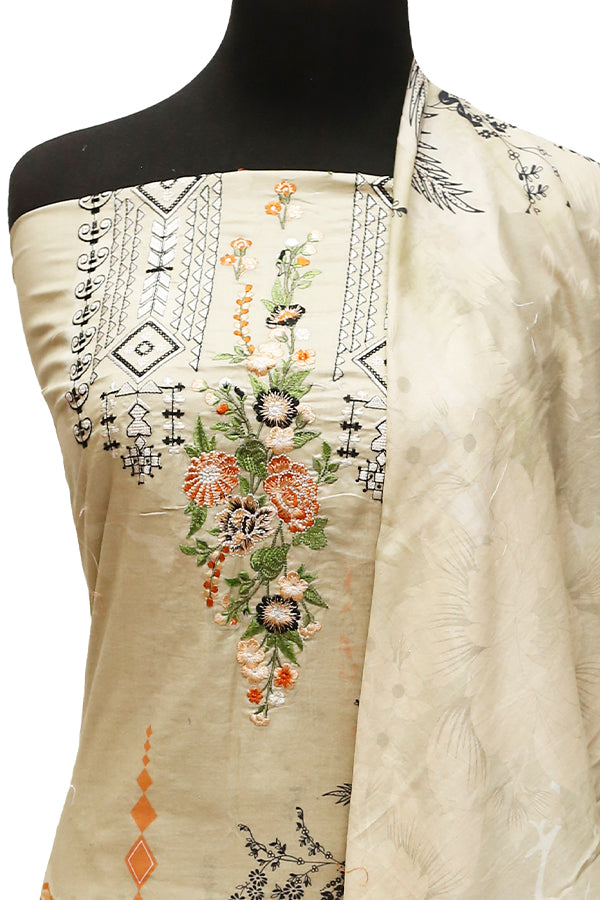E9 Digital Scalip E/Lawn Dupatta`22 D#8146 Skin