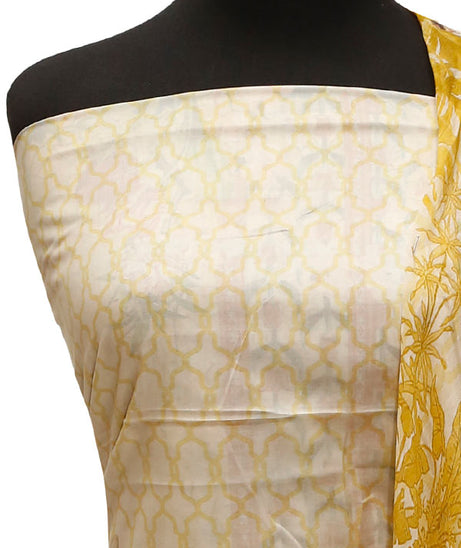 E9 Egyption P/Lawn B/Dupatta`22 D#877 Yellow