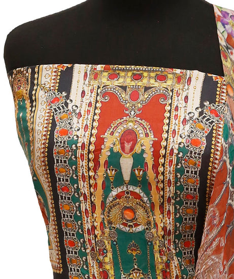 E9 Egyption P/Lawn B/Dupatta`22 D#878 Rust