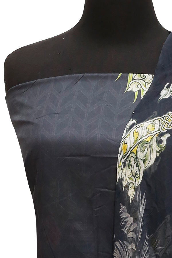 E9 Egyption P/Lawn B/Dupatta`22 D#888 Black