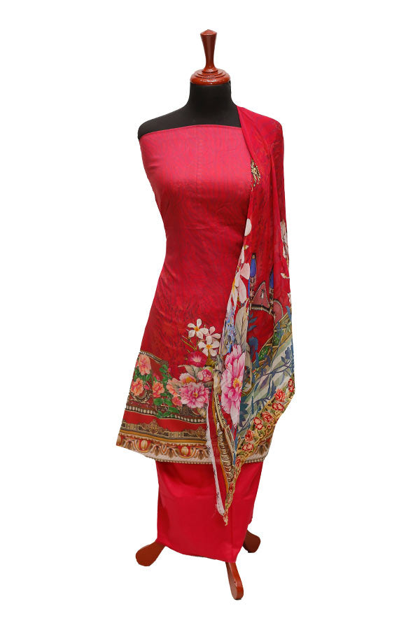 E9 Egyption P/Lawn B/Dupatta`22 D#889 SH Pink