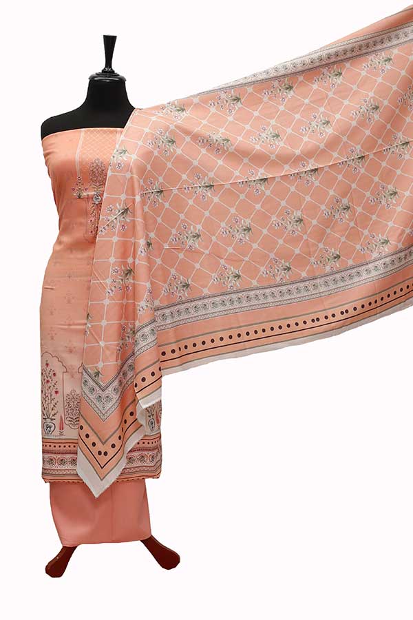 Egyption E9 Check Linen`21 D#11864 (Peach)