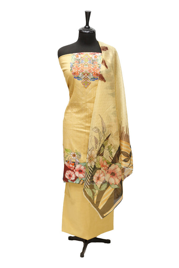Egyption E9 D/Lawn M/Dupatta`22 D#410 Golden