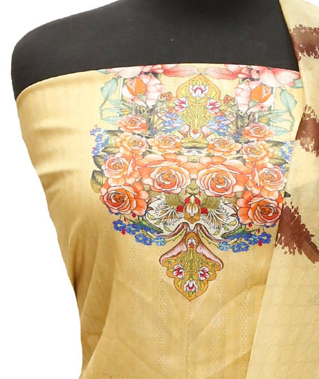 Egyption E9 D/Lawn M/Dupatta`22 D#410 Golden