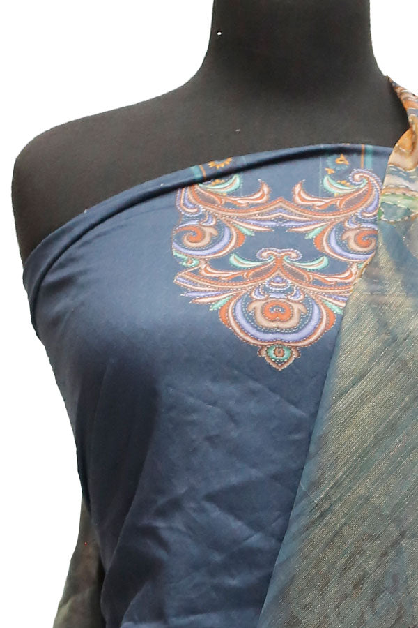 Egyption E9 D/Lawn M/Dupatta`22 D#411 Blue Grey