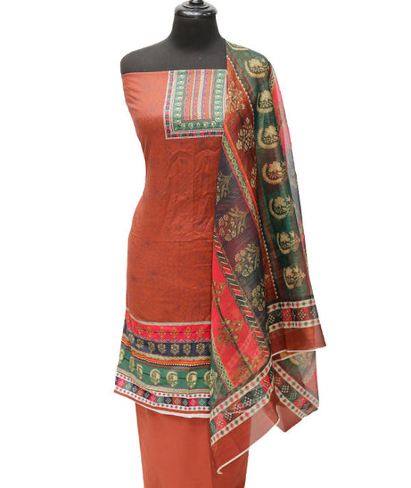 Egyption E9 D/Lawn M/Dupatta`22 D#418 D Brick